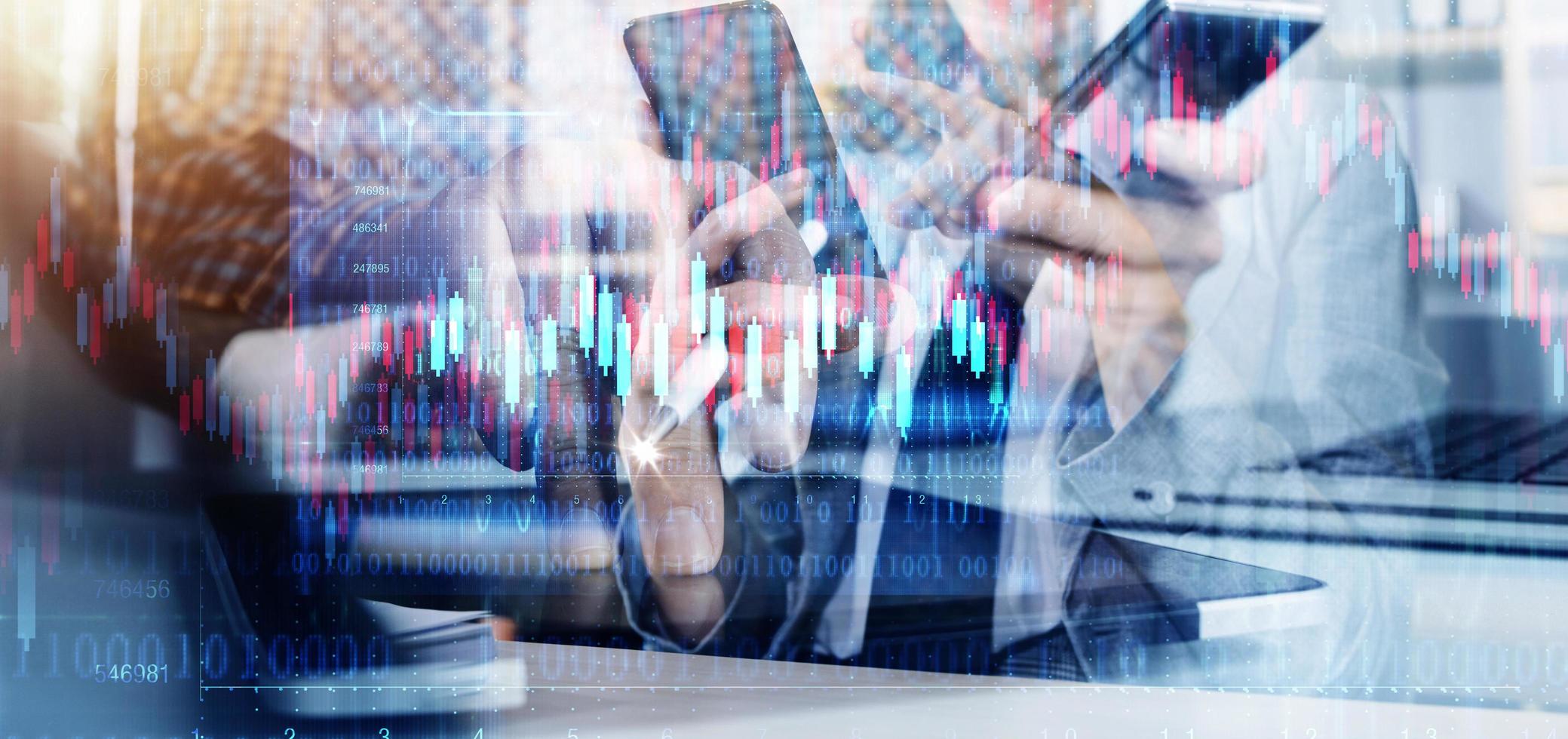 Business Consulting meeting working and brainstorming new business project finance investment concept photo