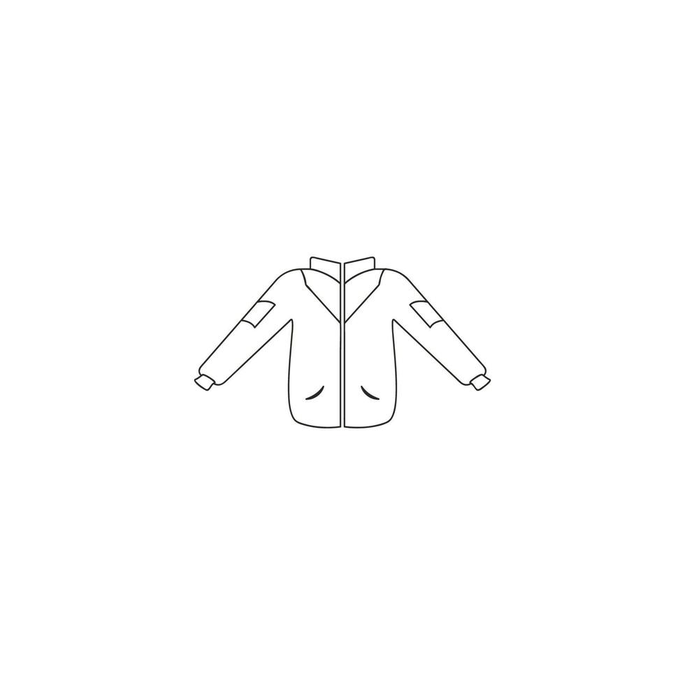 chaqueta icono vector logo ilustración