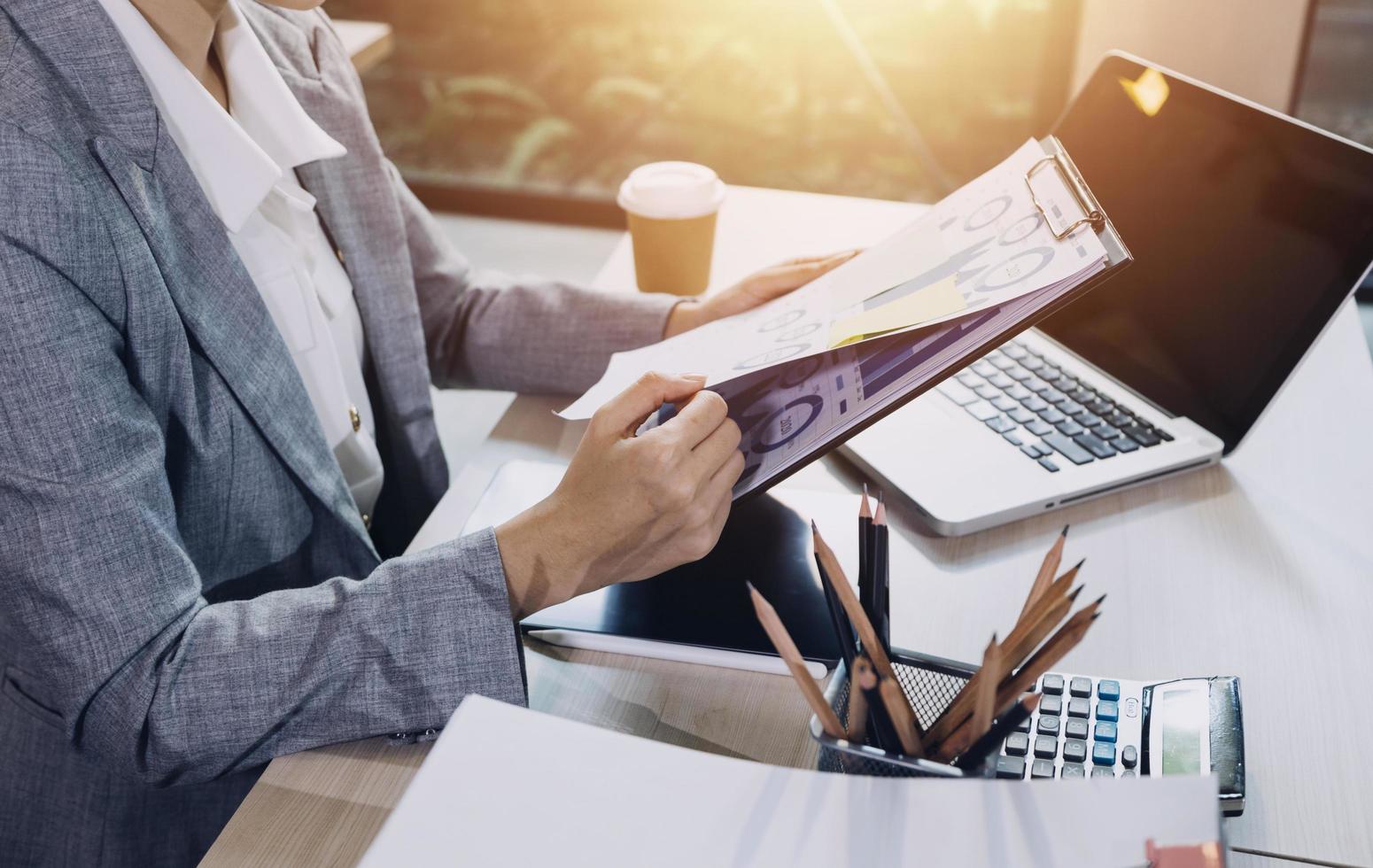 Business Consulting meeting working and brainstorming new business project finance investment concept photo
