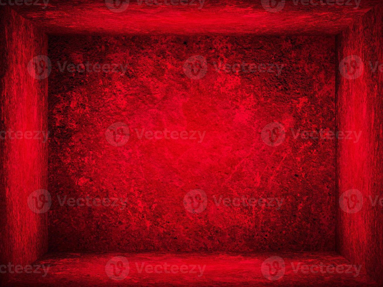 Red gradient wall. blank studio room. plain studio background photo