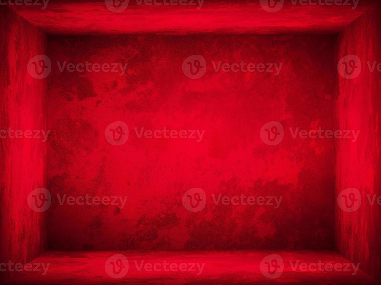 Red gradient wall. blank studio room. plain studio background photo