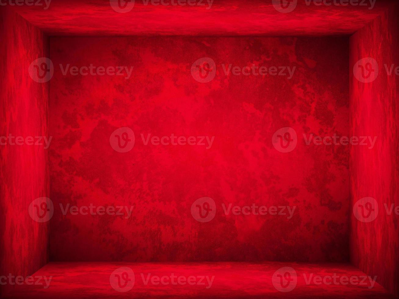 Red gradient wall. blank studio room. plain studio background photo