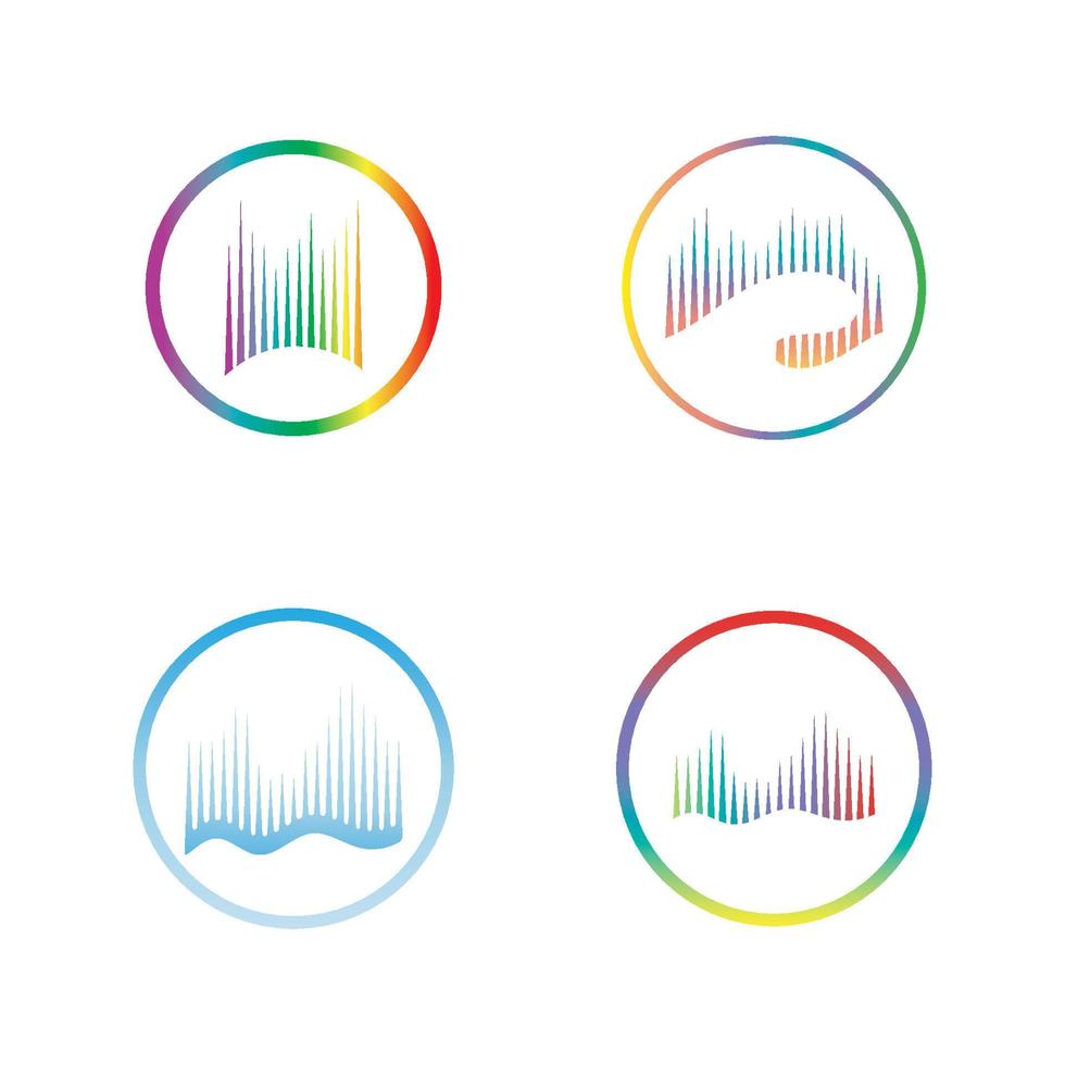 aurora logo design icon illustration vector template