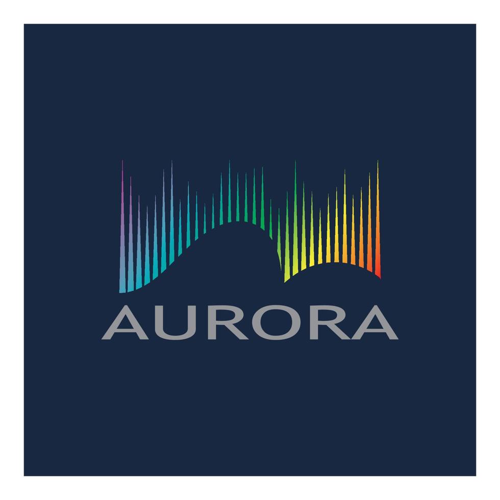 aurora logo design icon illustration vector template