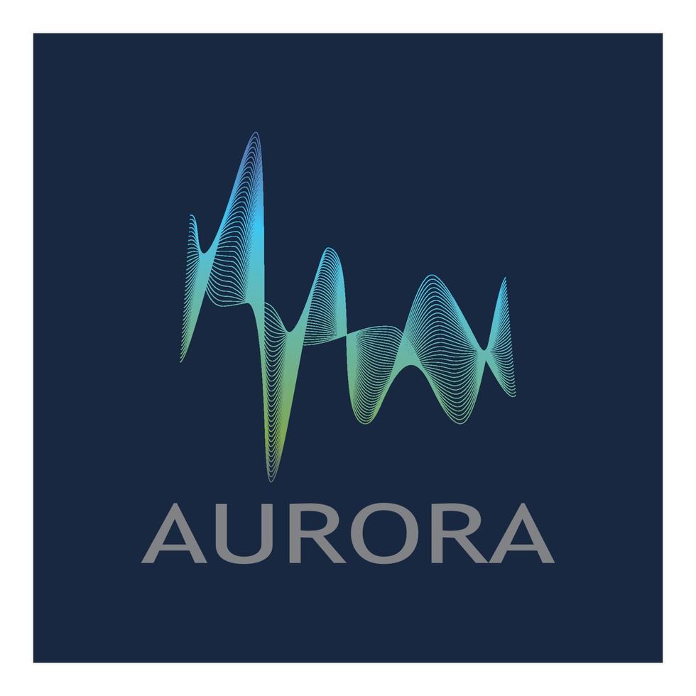 plantilla de vector de ilustración de icono de diseño de logotipo de aurora