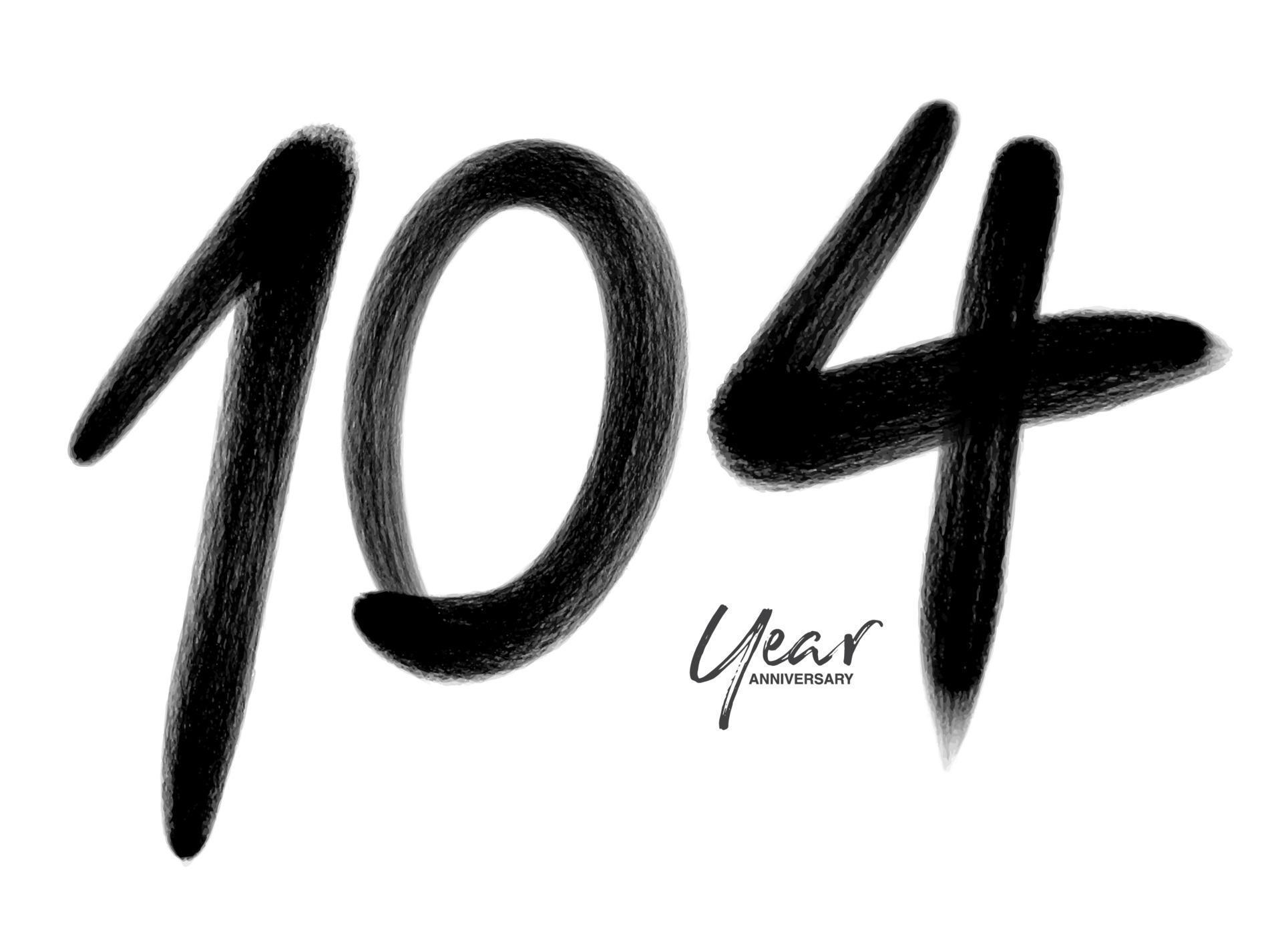 104 Years Anniversary Celebration Vector Template 104 number logo 104 Years Anniversary Celebration Vector Template 104 number logo