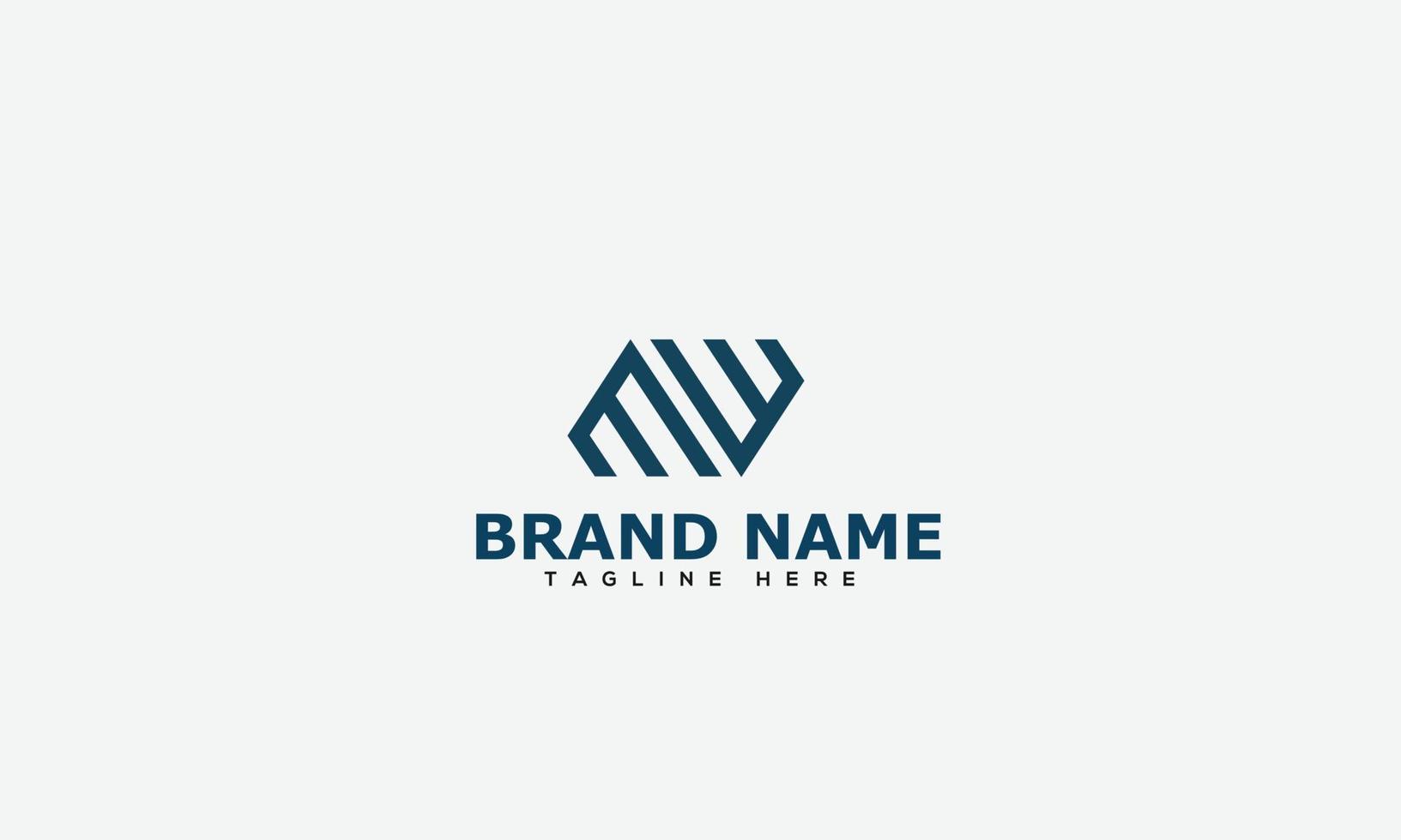 MW Logo Design Template Vector Graphic Branding Element