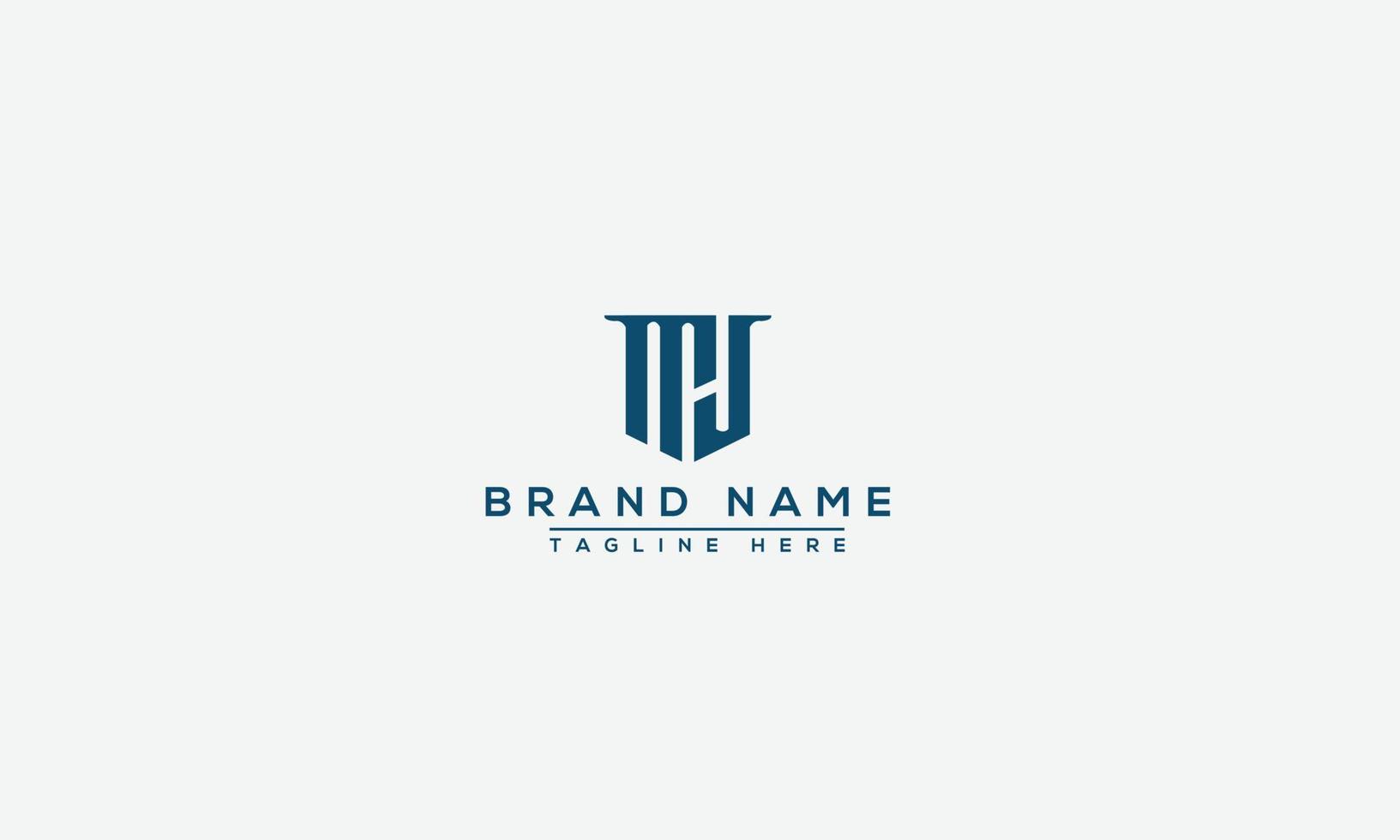 MJ Logo Design Template Vector Graphic Branding Element.