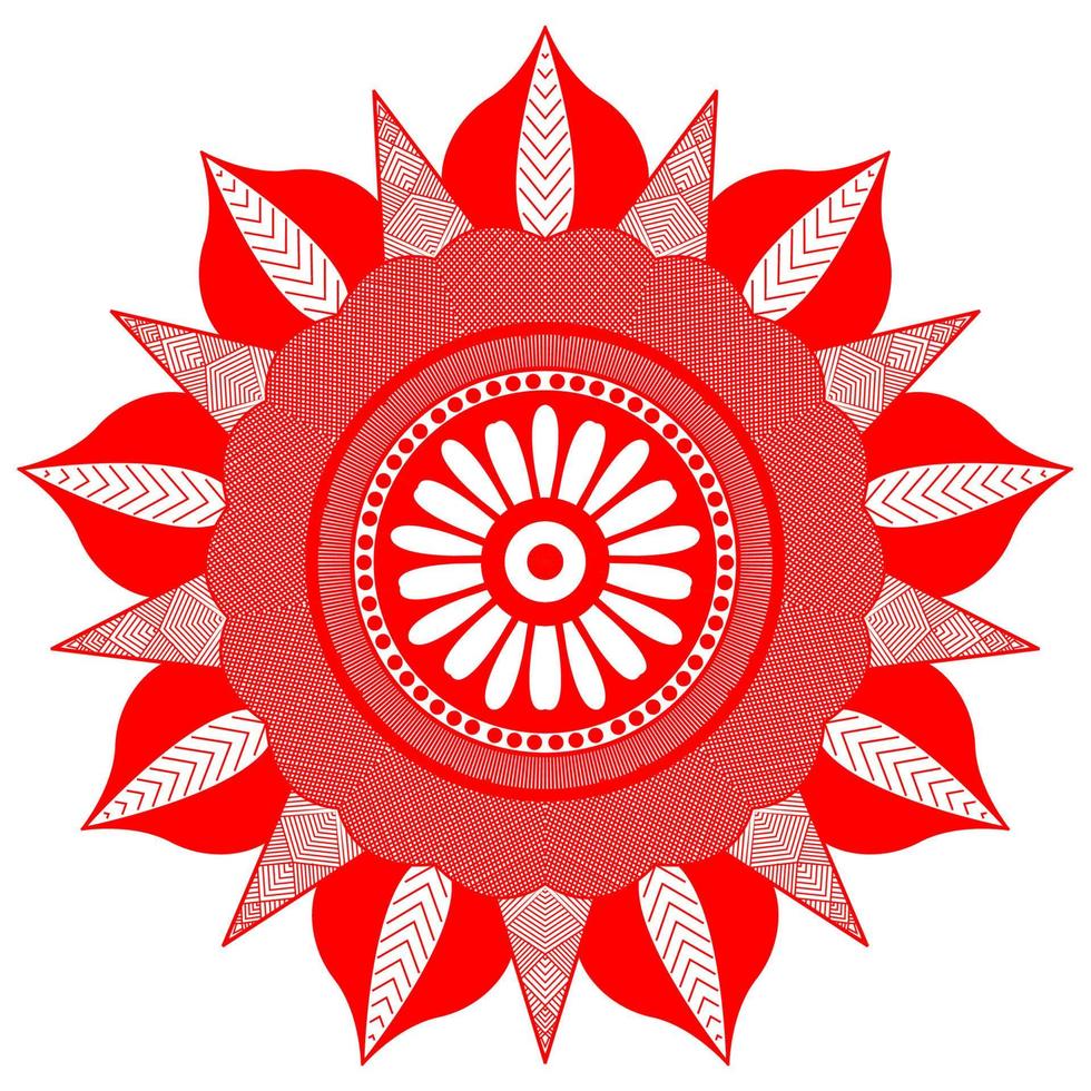 Circular pattern in the form of a mandala for Henna, Mehndi, tattoos, decorations. Decorative decoration in ethnic oriental style vector