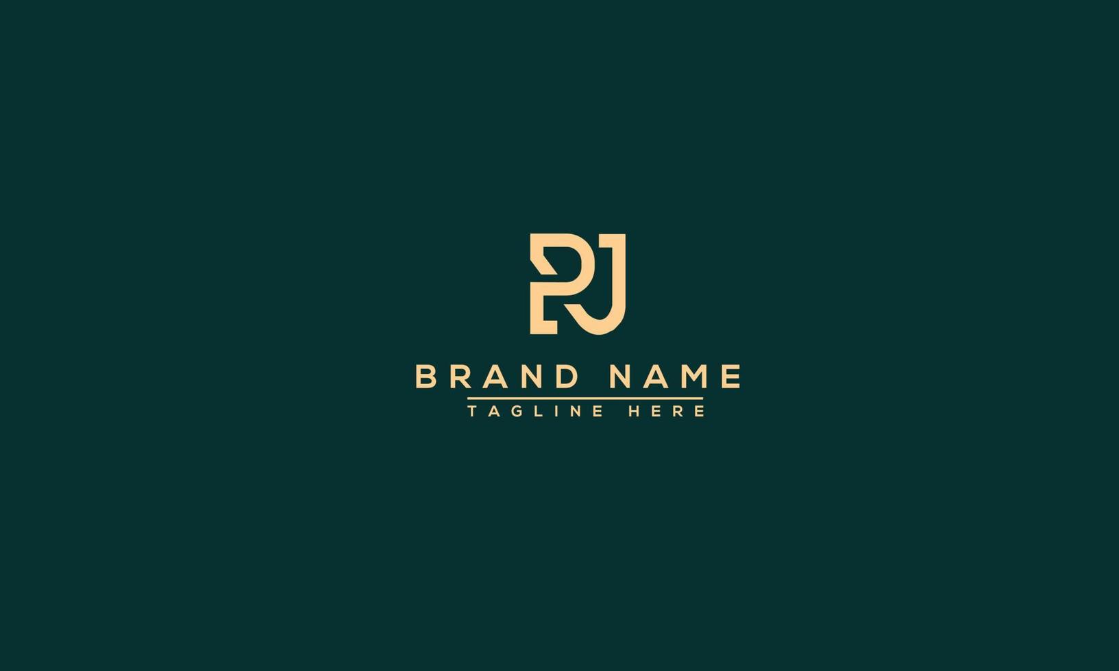 RJ Logo Design Template Vector Graphic Branding Element.