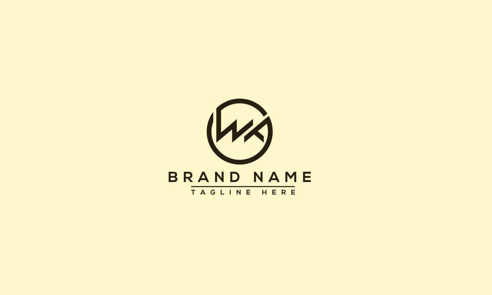 WK logo Design Template Vector Graphic Branding Element.