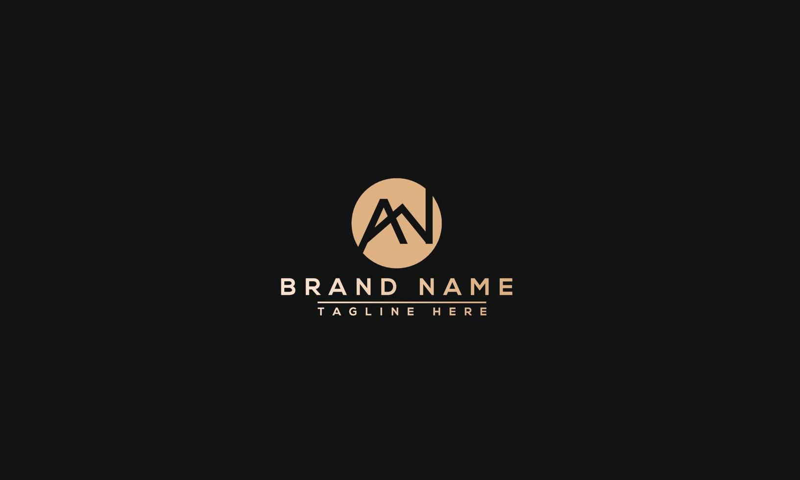 AN Logo Design Template Vector Graphic Branding Element.