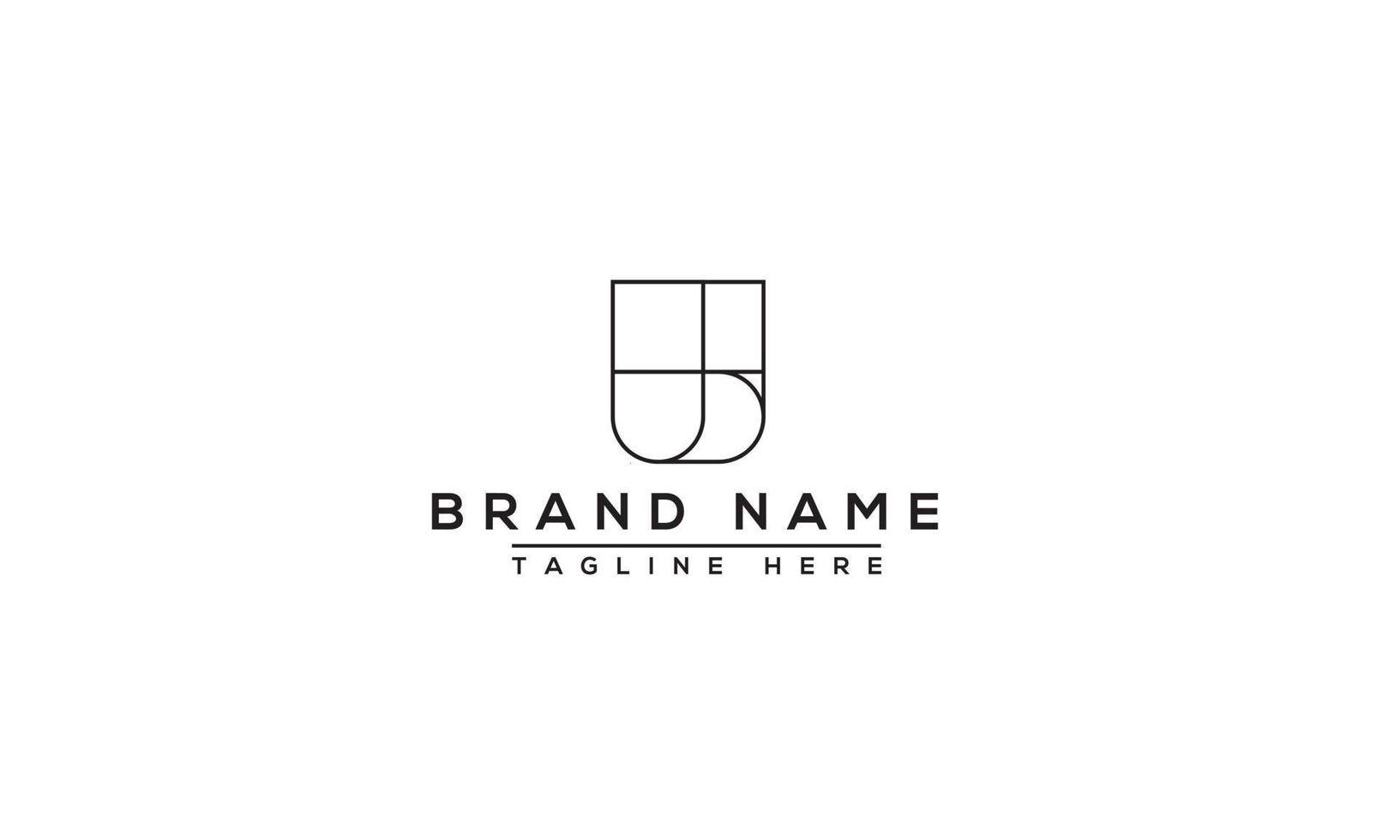 BW Logo Design Template Vector Graphic Branding Element.