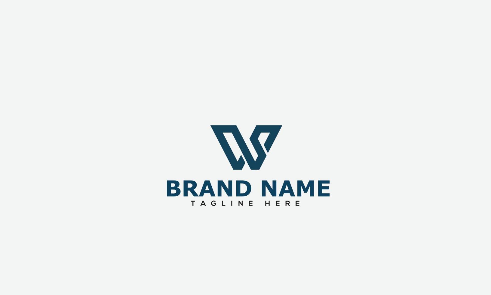 WS Logo Design Template Vector Graphic Branding Element.