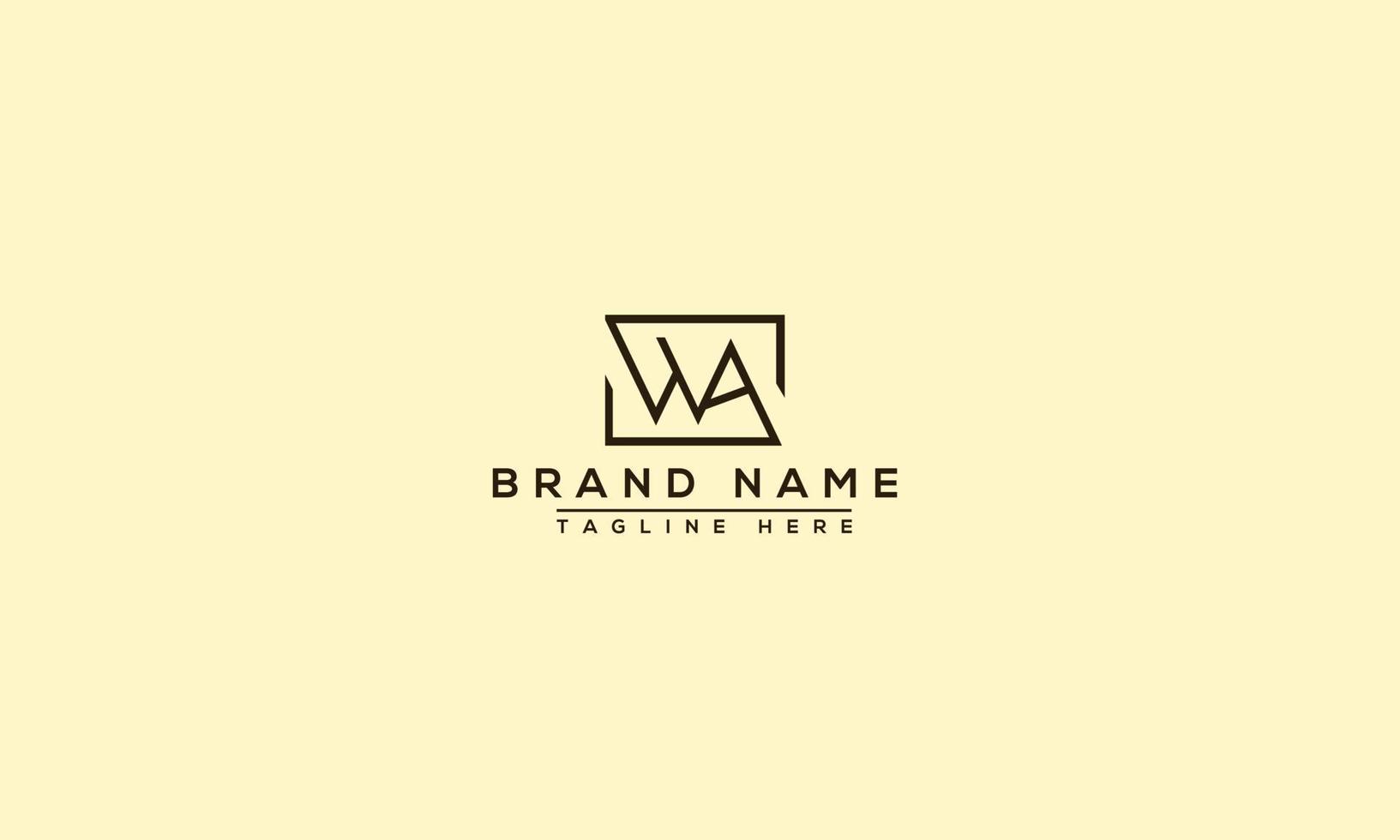 WA Logo Design Template Vector Graphic Branding Element.