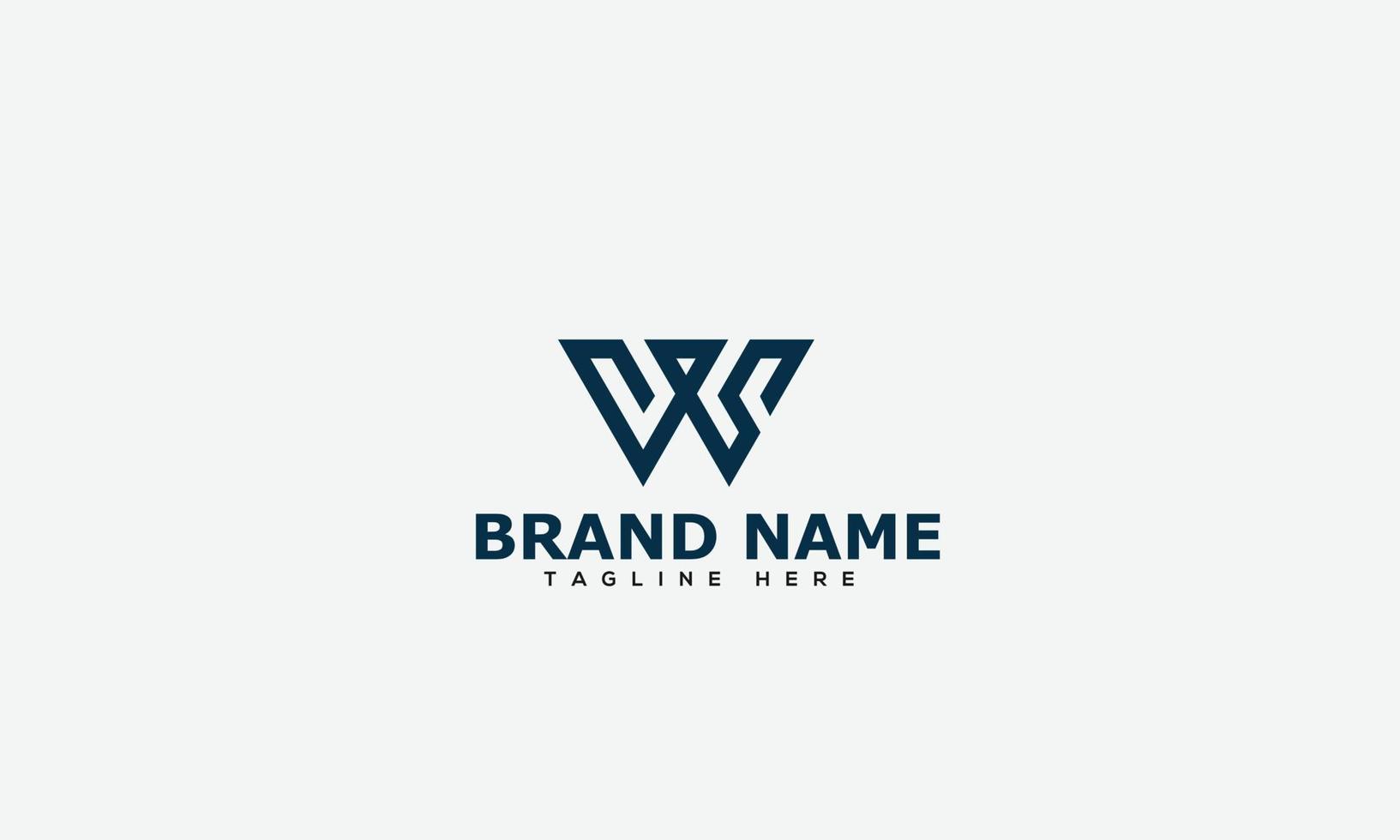 WS Logo Design Template Vector Graphic Branding Element.