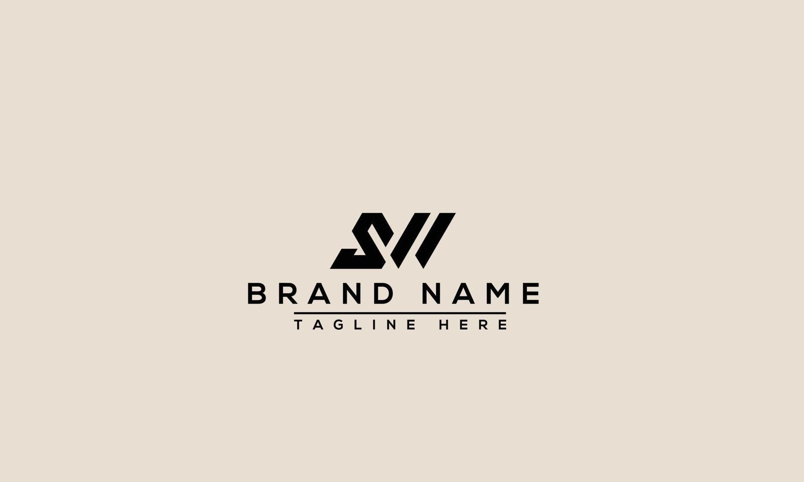 SW Logo Design Template Vector Graphic Branding Element.