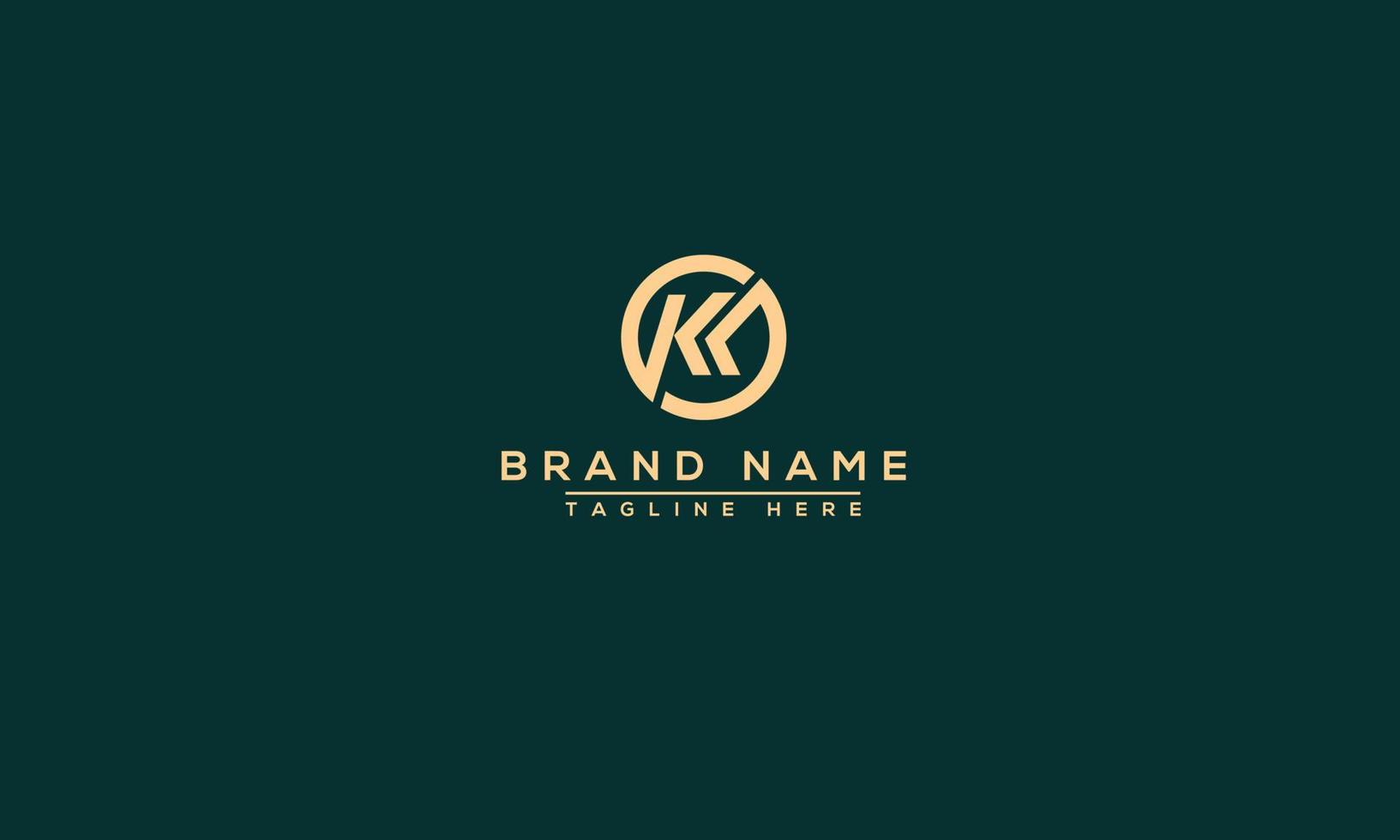 KK Logo Design Template Vector Graphic Branding Element.