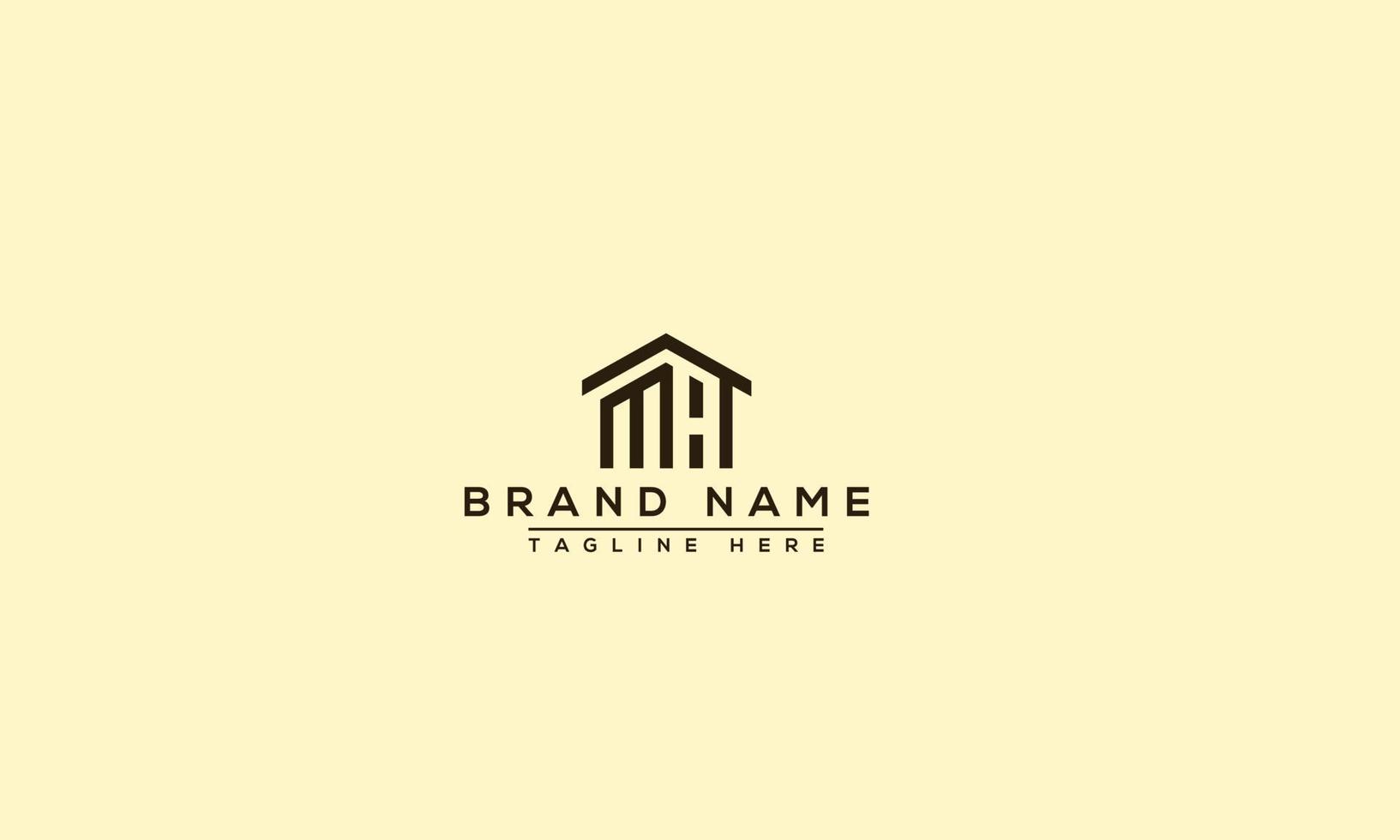 MH Logo Design Template Vector Graphic Branding Element.