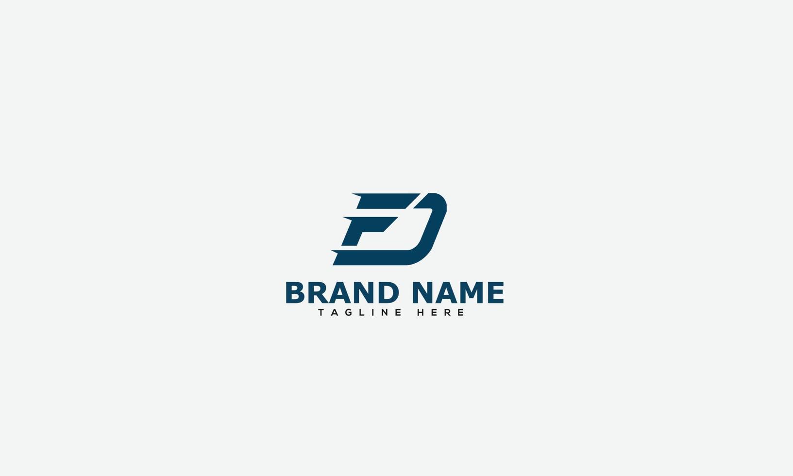FD Logo Design Template Vector Graphic Branding Element.