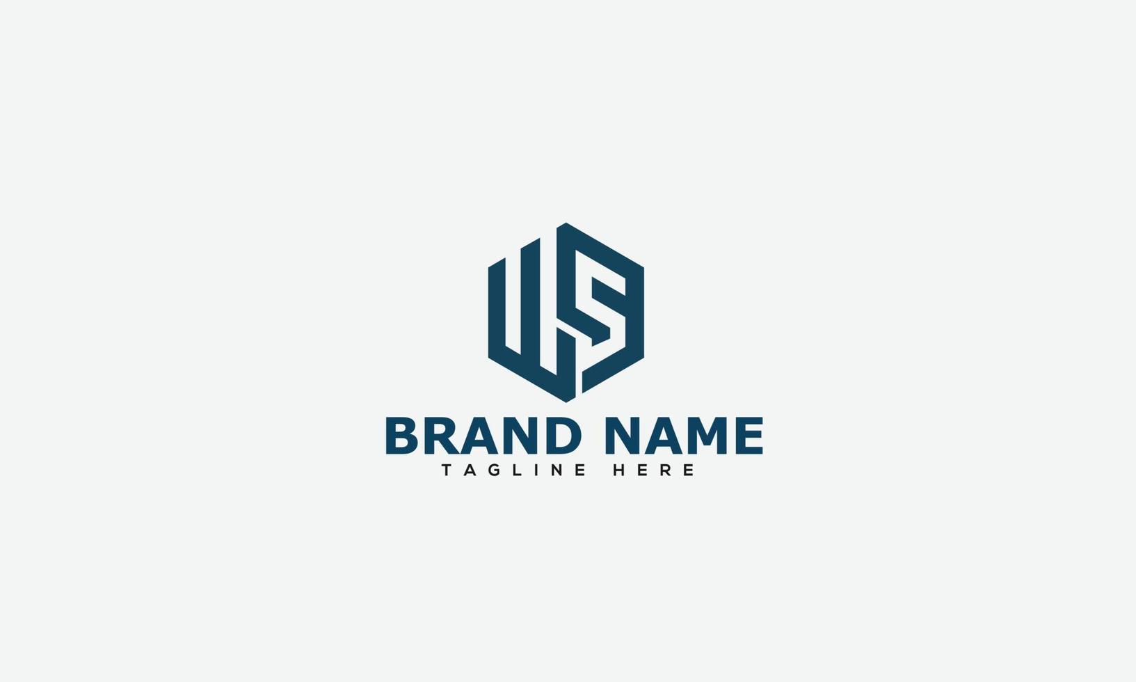 WS Logo Design Template Vector Graphic Branding Element.