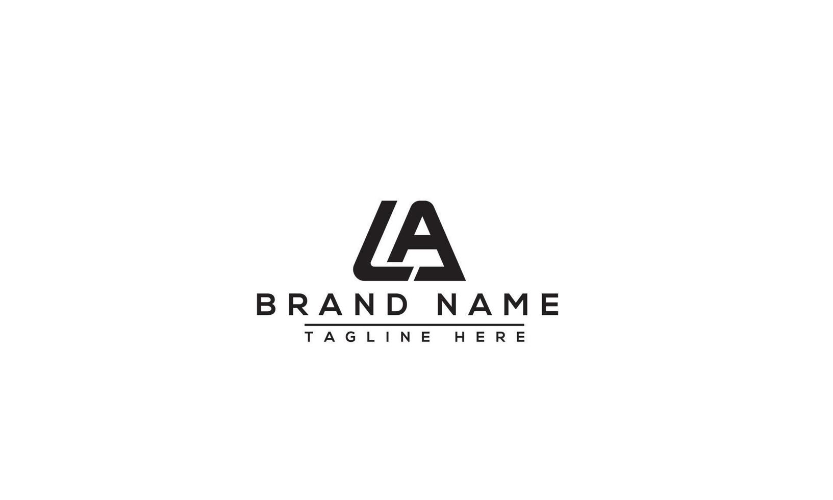 LA Logo Design Template Vector Graphic Branding Element.
