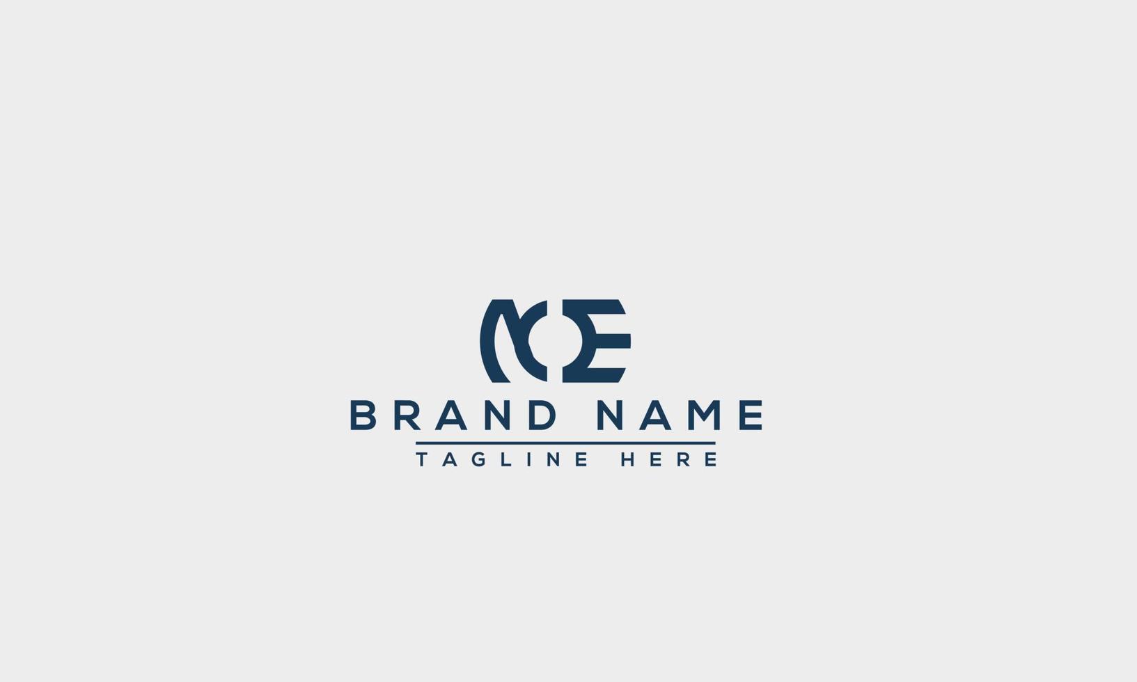 NE Logo Design Template Vector Graphic Branding Element.