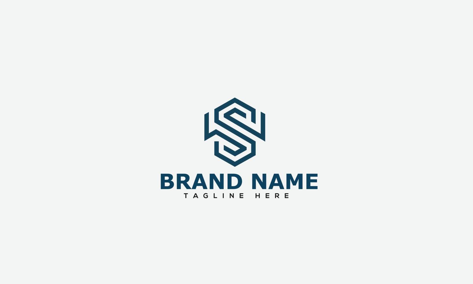 WS Logo Design Template Vector Graphic Branding Element.