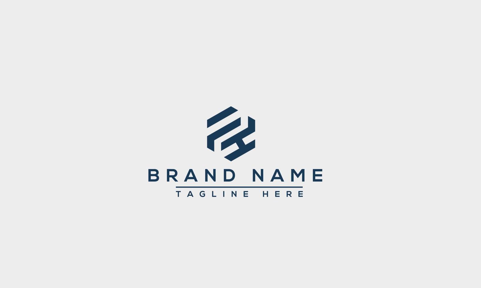 FH Logo Design Template Vector Graphic Branding Element.