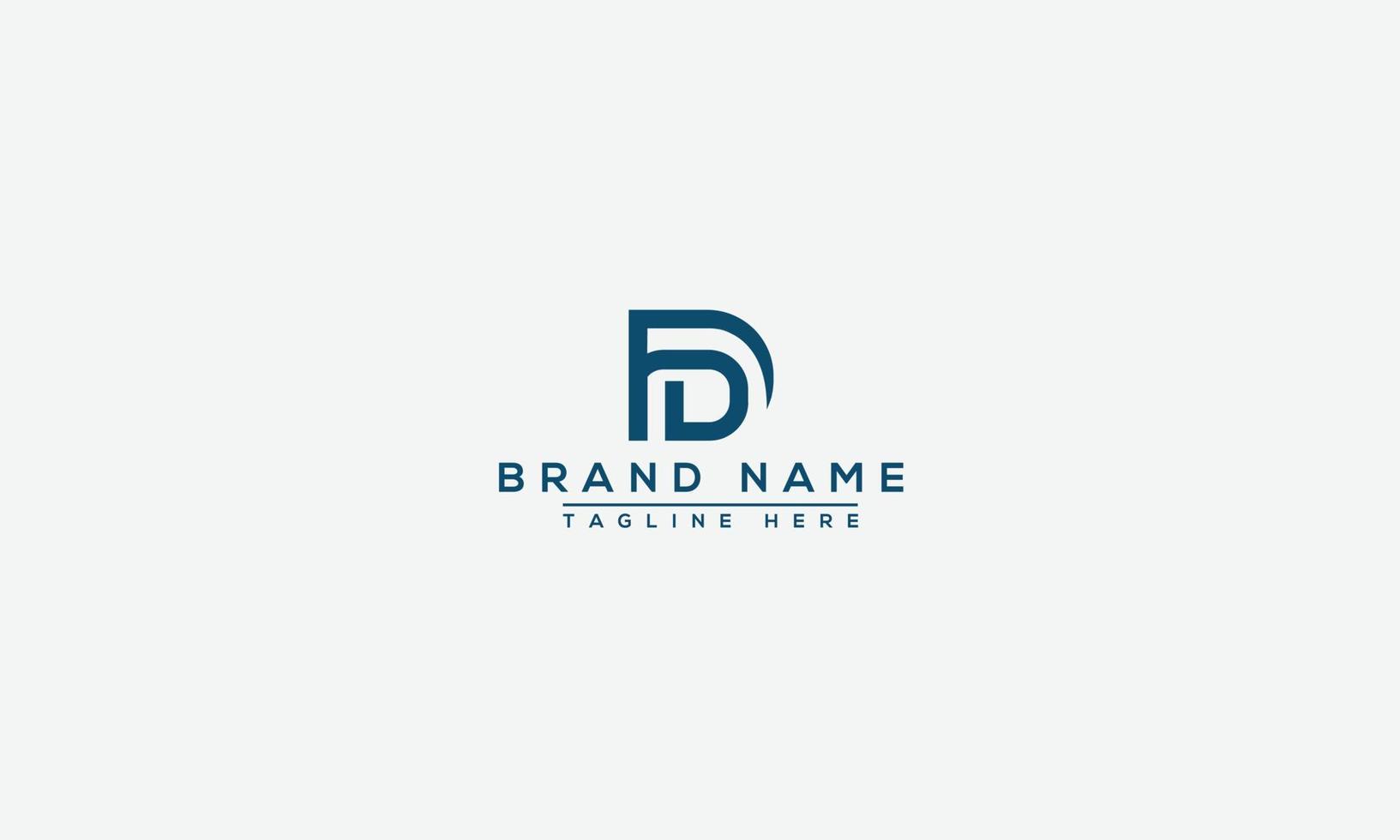 DF Logo Design Template Vector Graphic Branding Element.