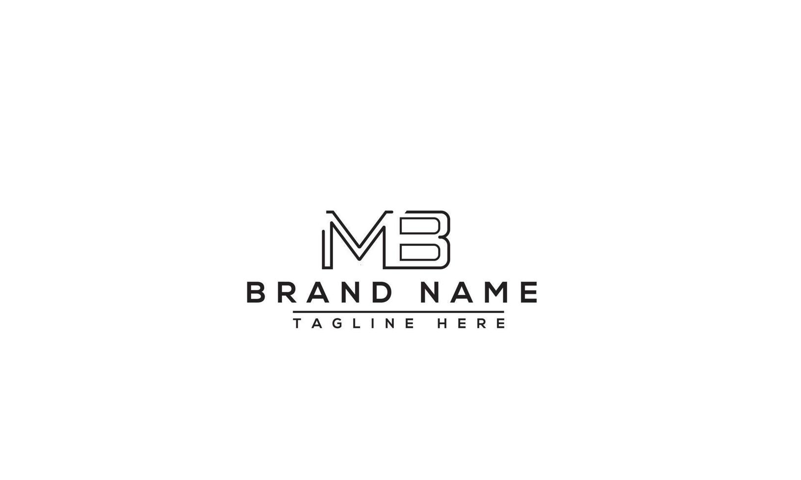 MB Logo Design Template Vector Graphic Branding Element.