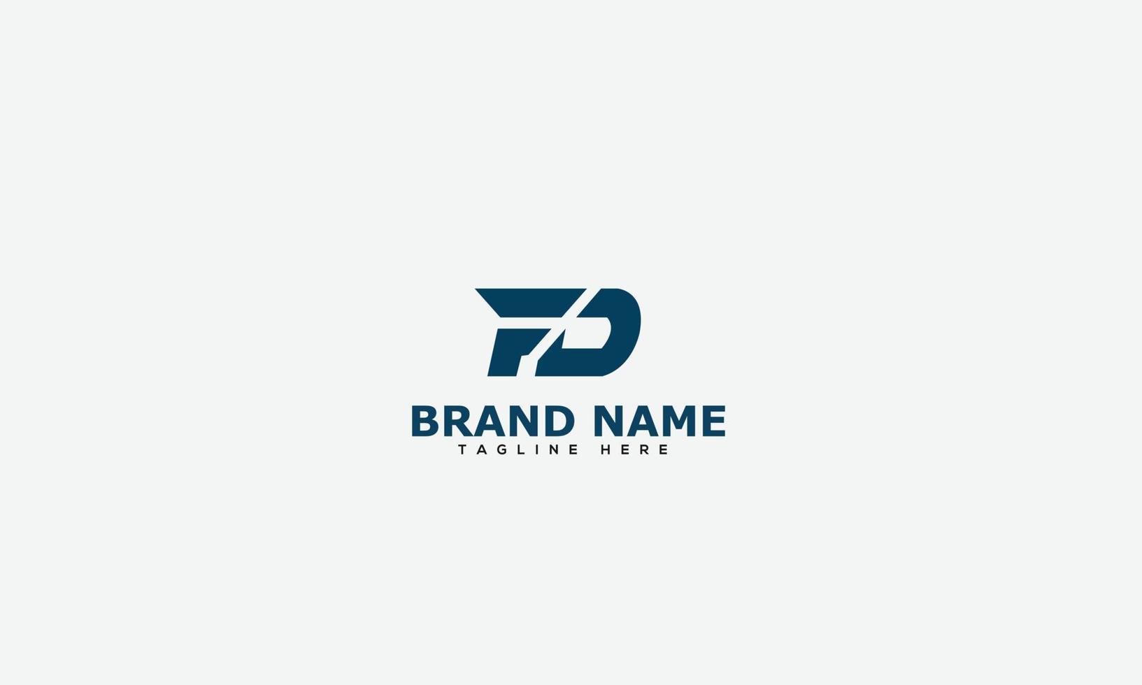 FD Logo Design Template Vector Graphic Branding Element.