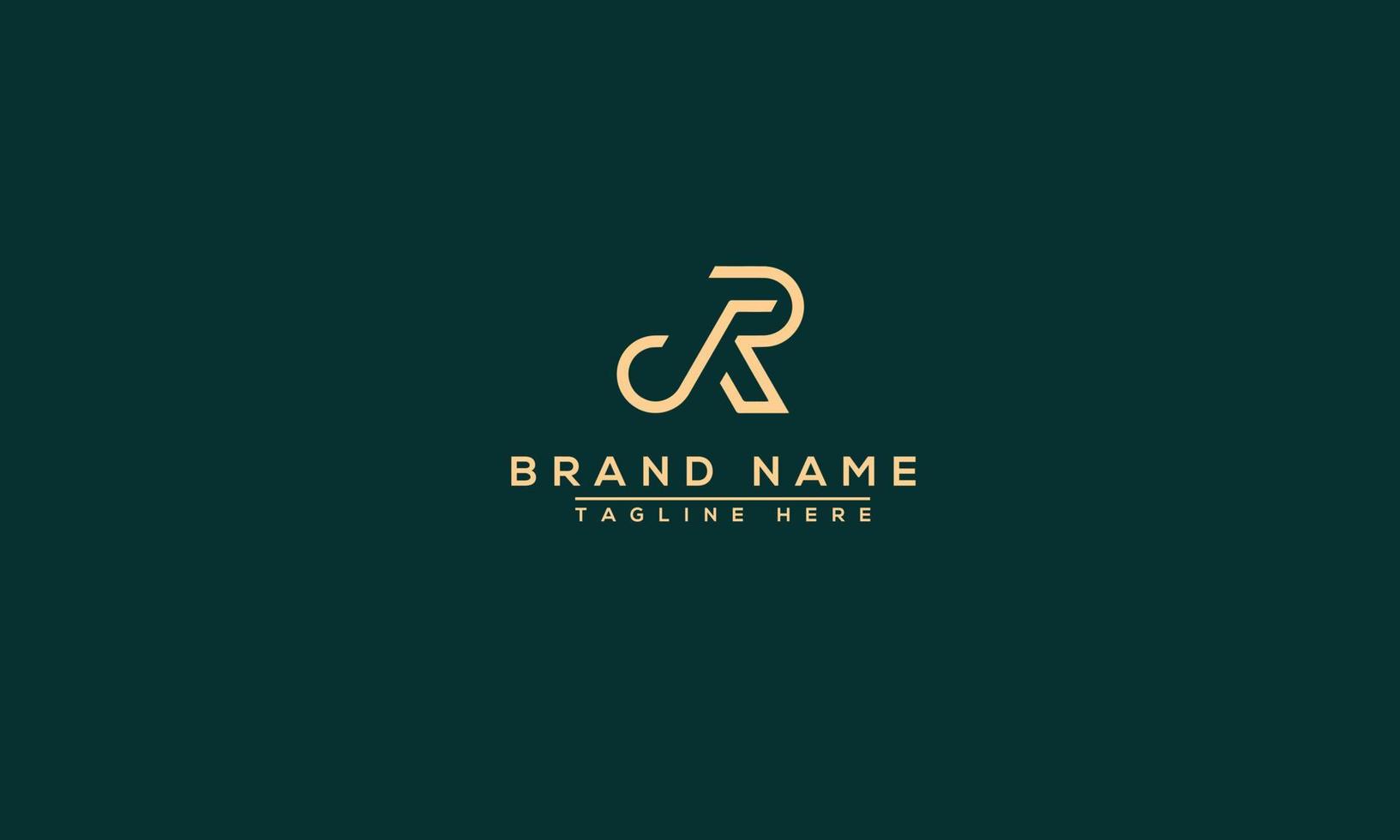 RJ Logo Design Template Vector Graphic Branding Element.