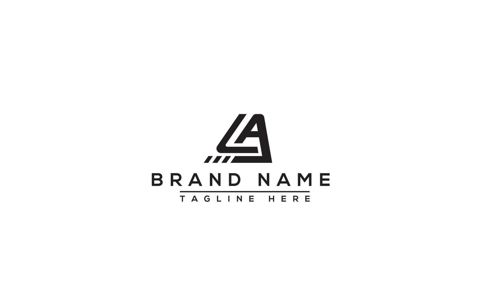 LA Logo Design Template Vector Graphic Branding Element.