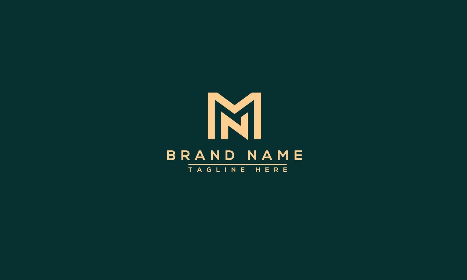 MN Logo Design Template Vector Graphic Branding Element.