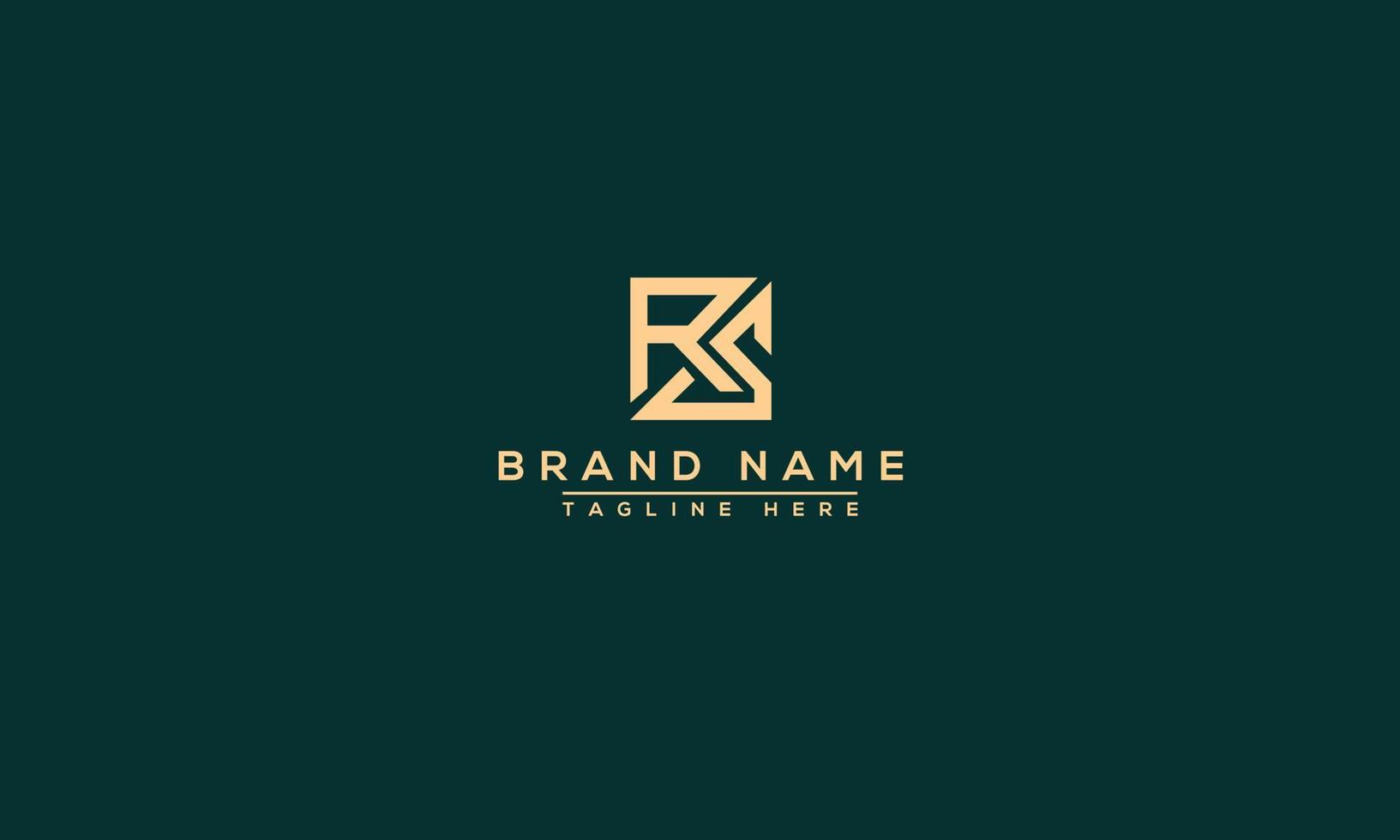 RS Logo Design Template Vector Graphic Branding Element.