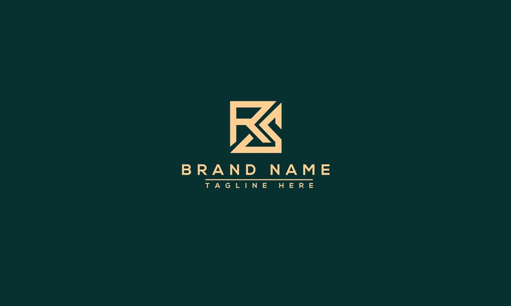 RS Logo Design Template Vector Graphic Branding Element.