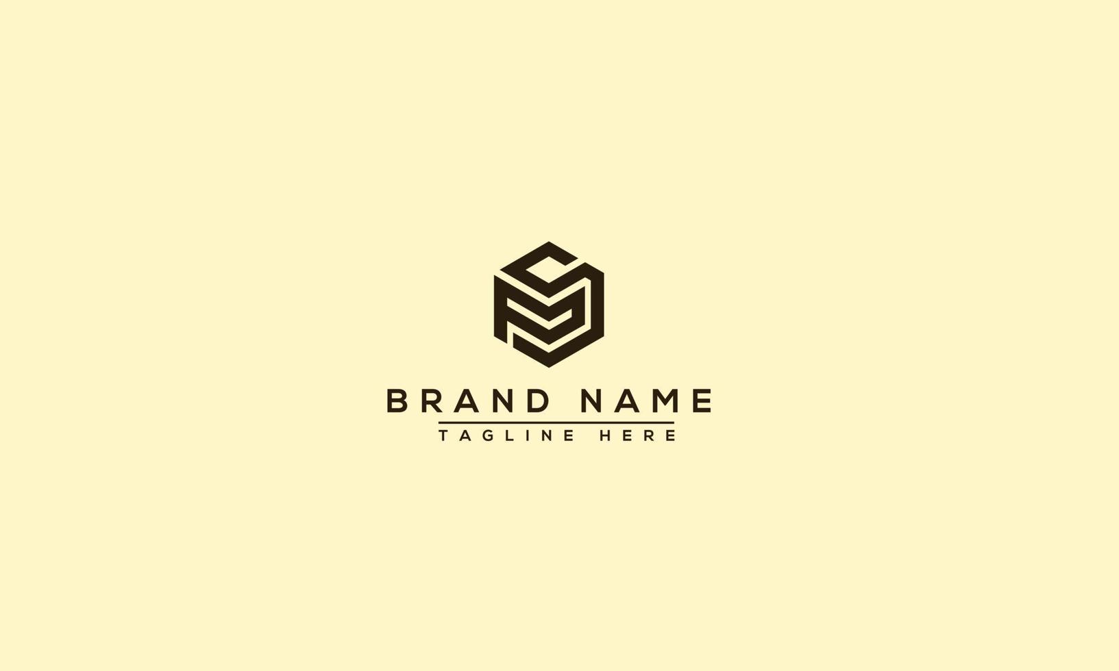 PS Logo Design Template Vector Graphic Branding Element.