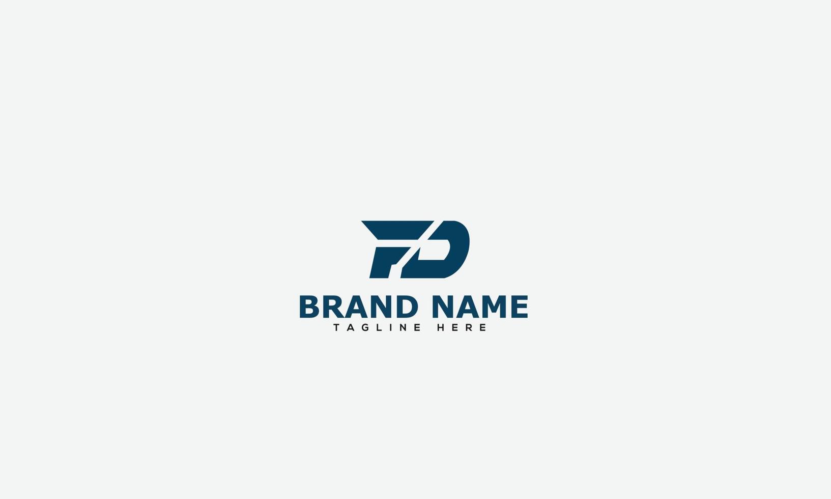 FD Logo Design Template Vector Graphic Branding Element.