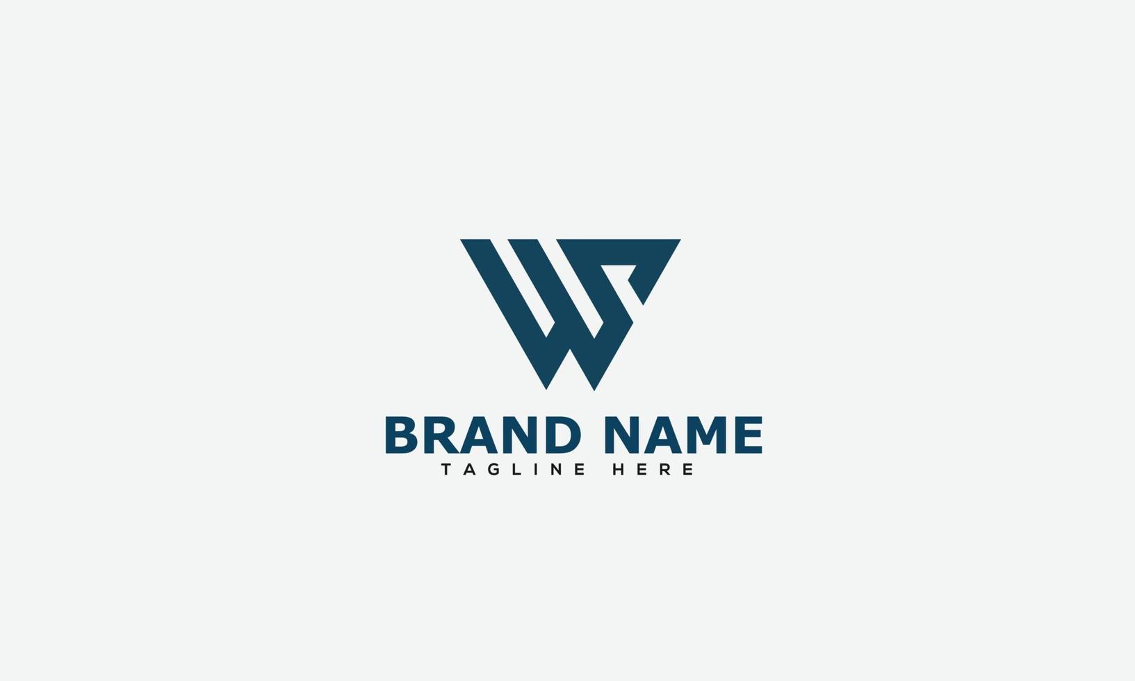 WS Logo Design Template Vector Graphic Branding Element.