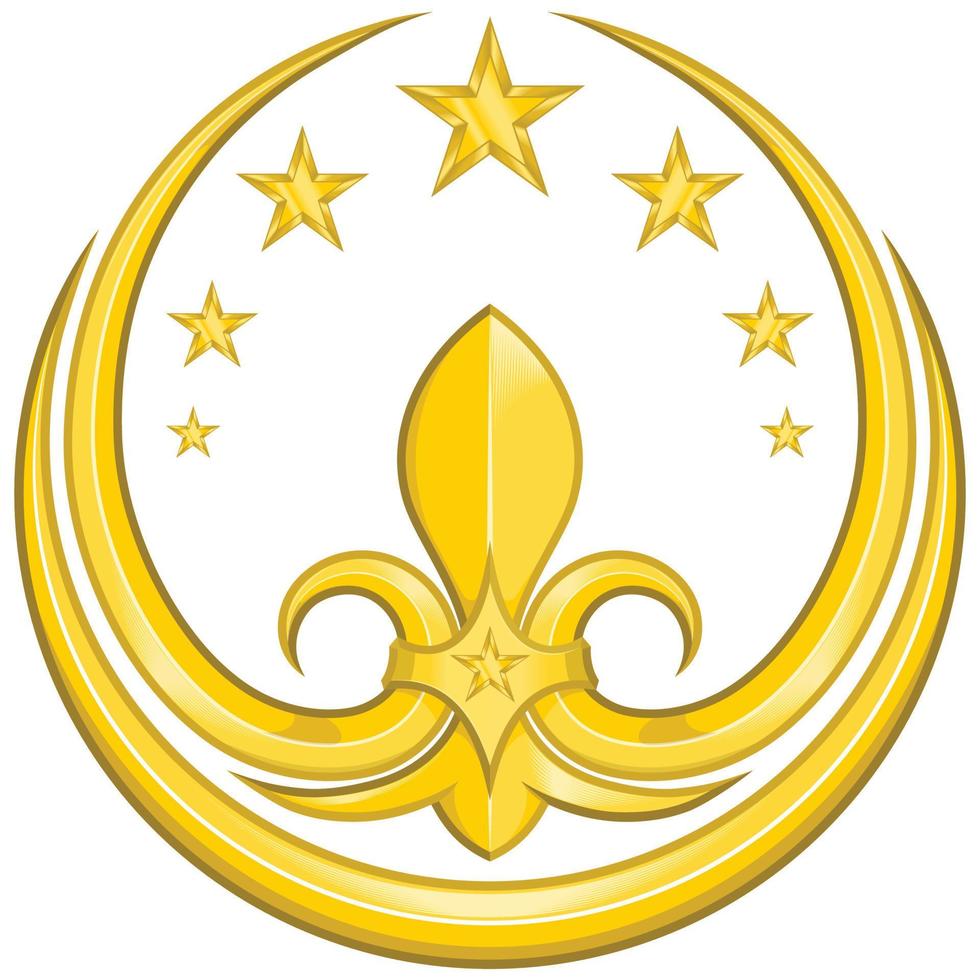 Middle ages heraldic symbol vector design
