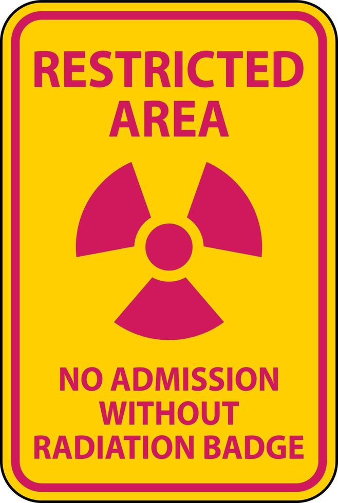 No Admission Without Badge Sign On White Background vector