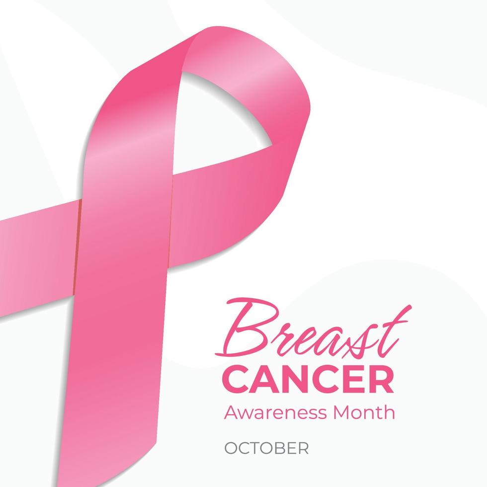 Breast cancer banner template vector