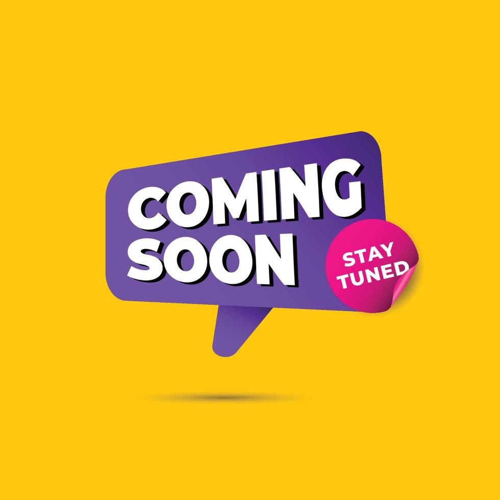 Coming soon banner design template vector