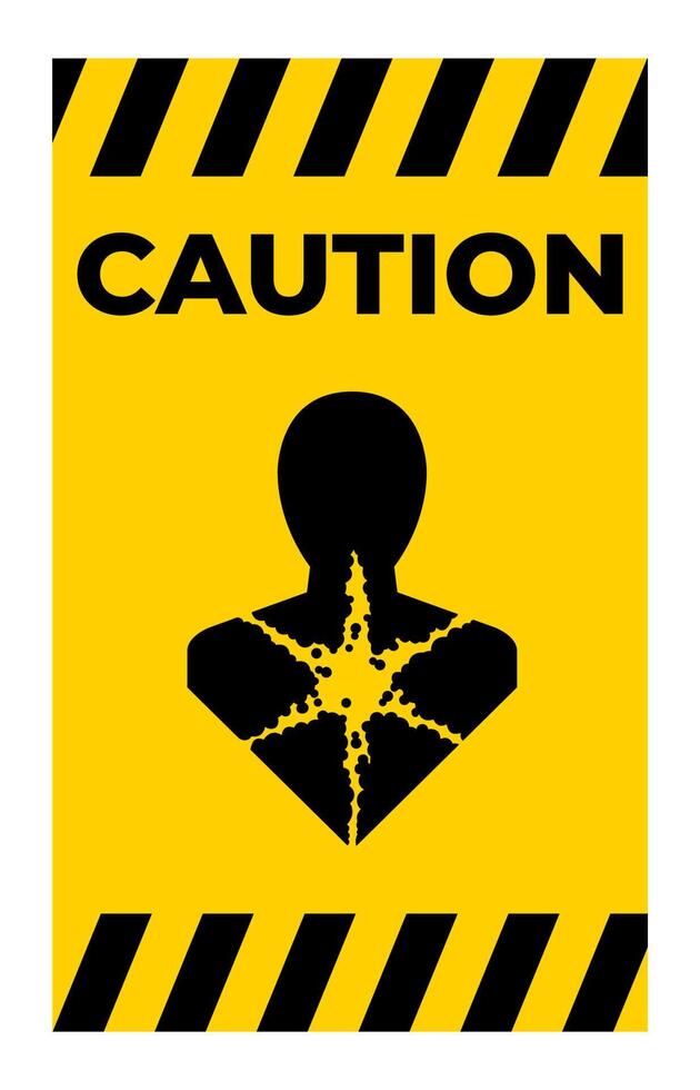 Health Hazard Symbol Label,Longer Term Health Hazard,GHS Hazard Pictogram vector