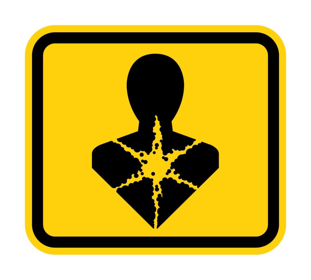 Health Hazard Symbol Label,Longer Term Health Hazard,GHS Hazard Pictogram vector