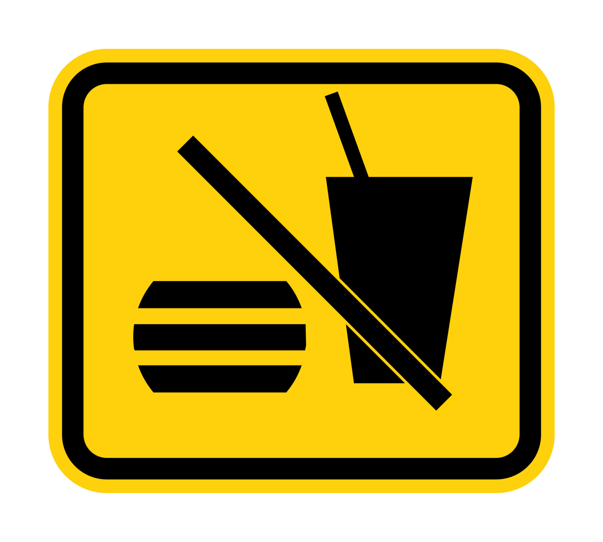 Do not eating Or Drinking Symbol 10815097 Vector Art at Vecteezy