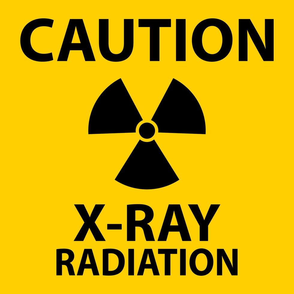 Warning X-Ray Radiation Sign On White Background vector