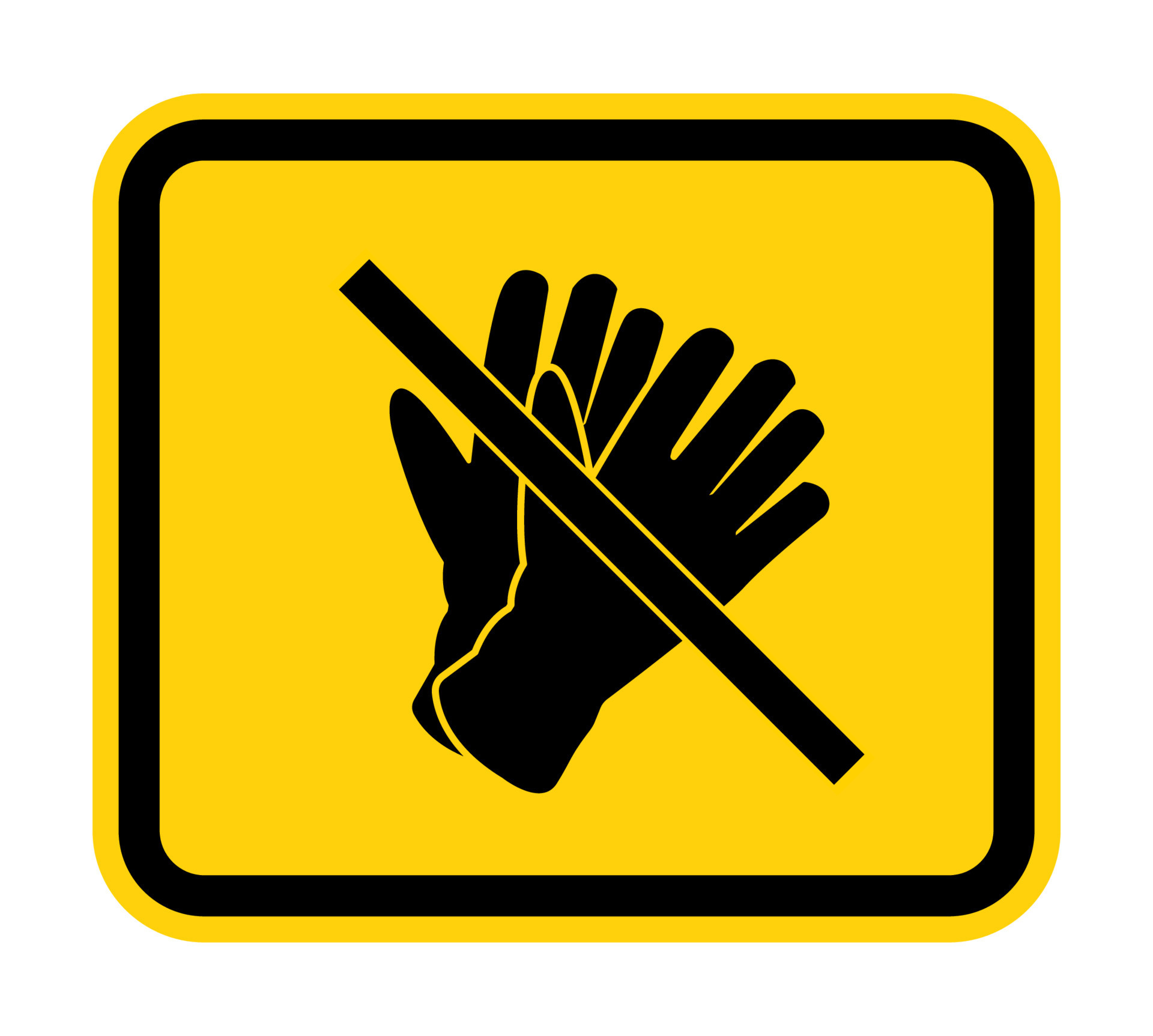 Do not wear gloves,Please take off the gloves 10815131 Vector Art at