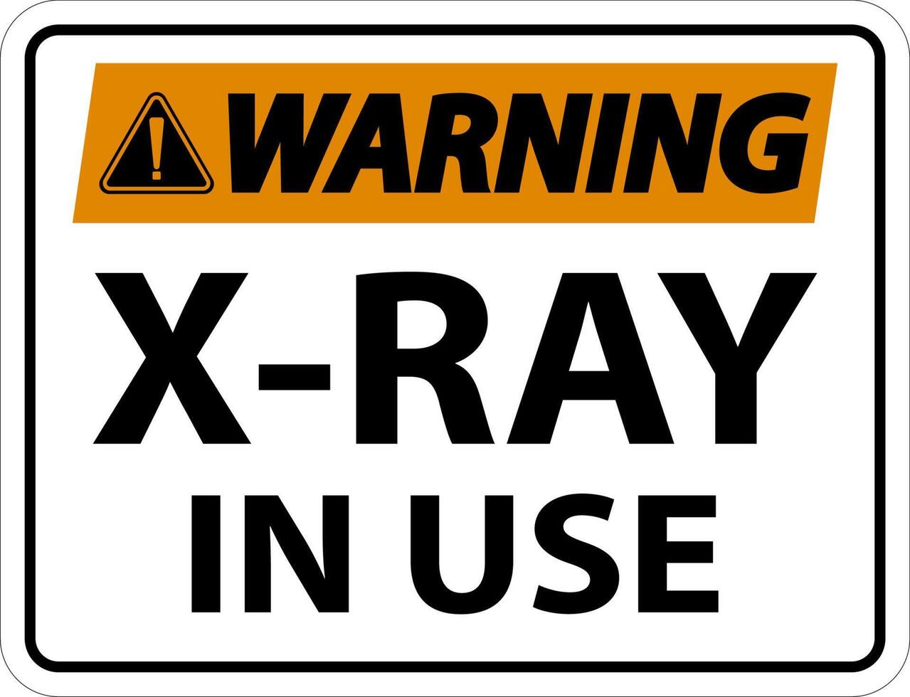 Warning XRay In Use Sign On White Background 10815157 Vector Art at